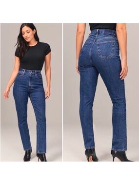 Abercrombie and Fitch Curve Love The 90’s Slim Straight Ultra High Rise Jeans